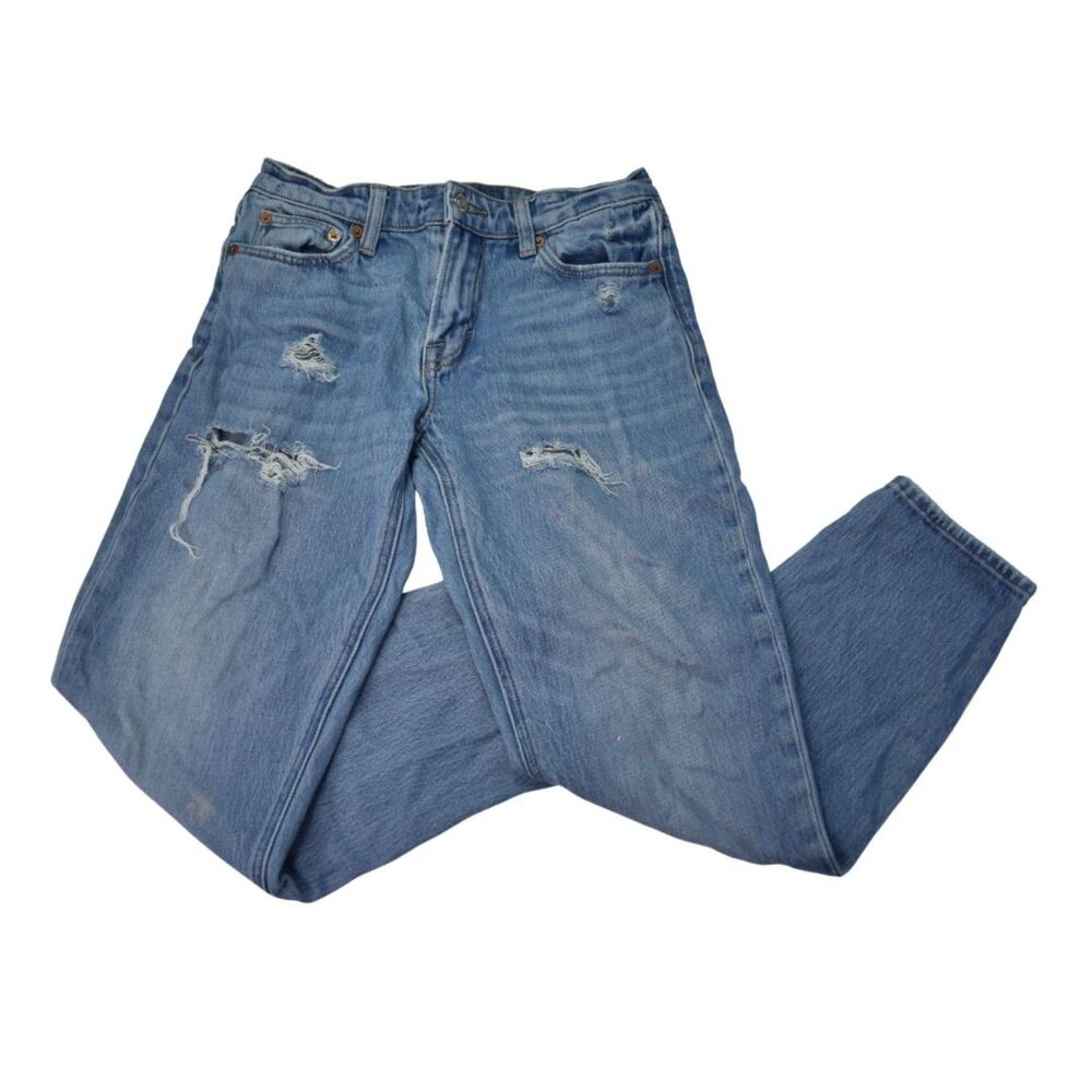 Lucky Brand Jeans Sienna Slim Boyfriend Medium Distressed Blue Casual Womens 00